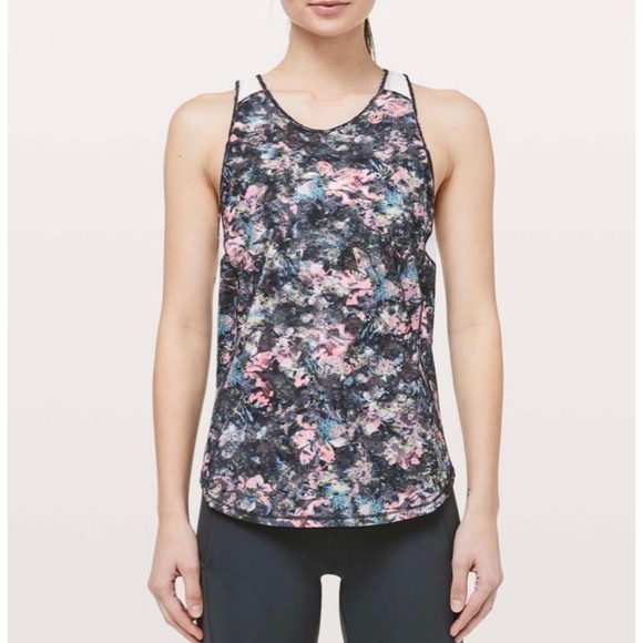 NWT Lululemon Athletica Sculpt 2 Tank Top Dapple Dazed Multi Floral mesh size 6 - Picture 1 of 10